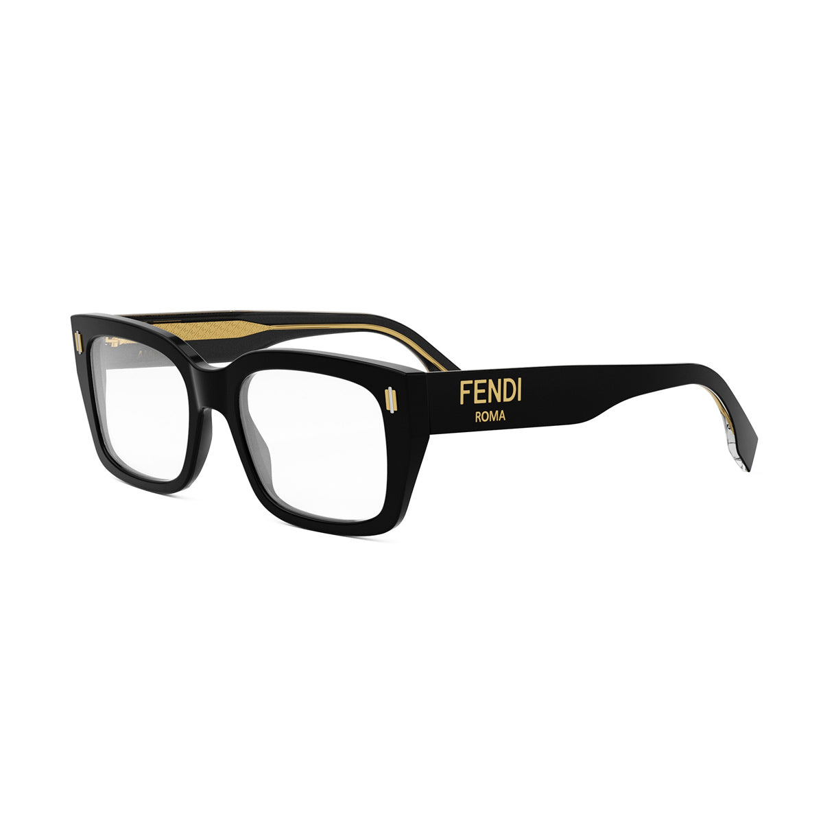 FE50094I Fendi Roma 001 Nero Acetate Occhiali Da Vista