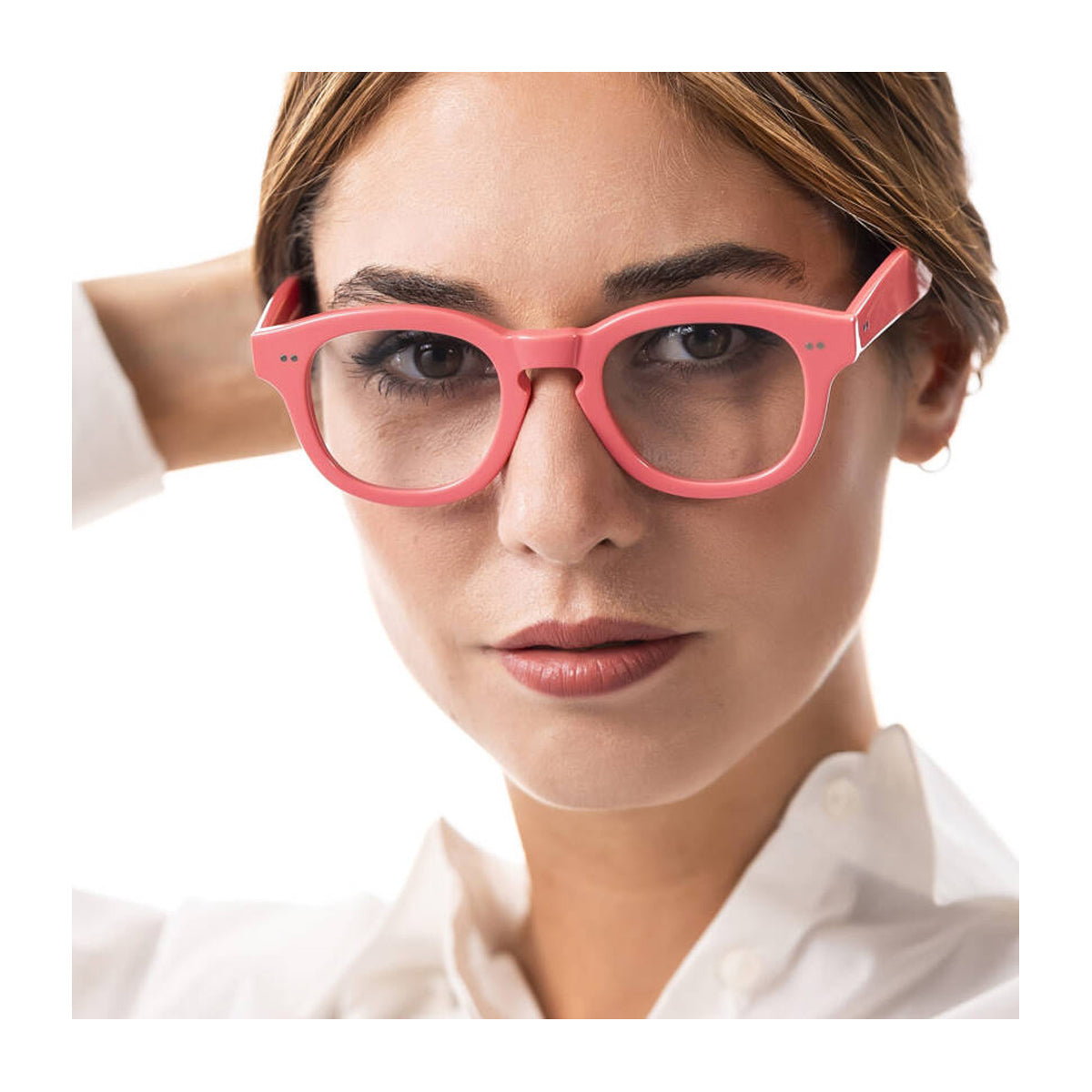 Costantino Toffoli T070 662 Rosa con Clip Acetate Occhiali Da Vista