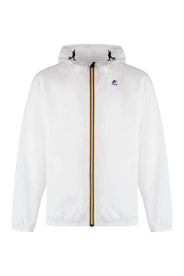 K-Way Le Vrai 3.0 Claude Hooded Jacket White Polyamide Raincoats