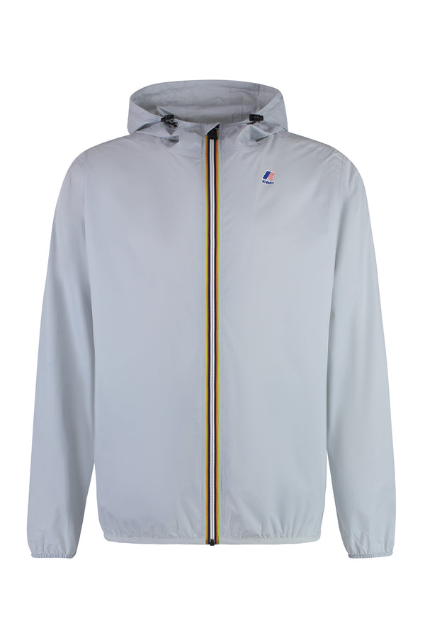 Le Vrai 3.0 Claude Hooded Nylon Jacket Gray Polyamide Raincoats