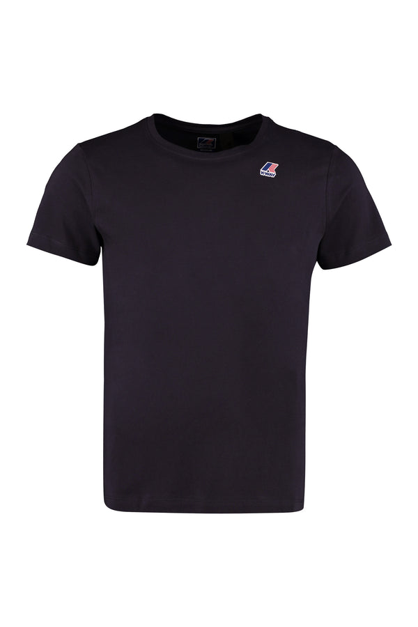 Logo Print Cotton T-Shirt Blue T-shirts