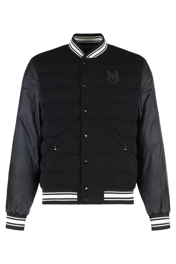 Moncler Bouchet Bomber Down Jacket Black Polyamide
