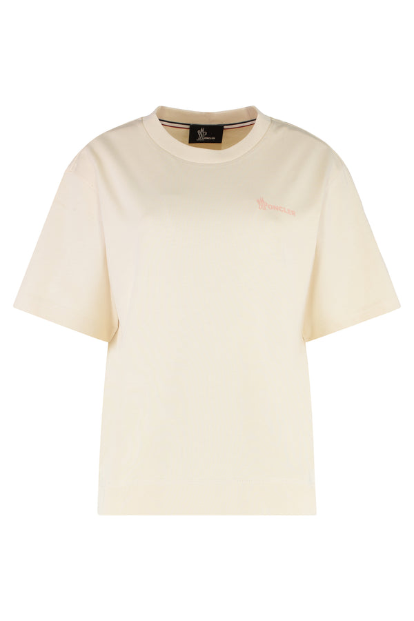 Cotton Crew-Neck T-Shirt Panna T-shirts & Jerseys