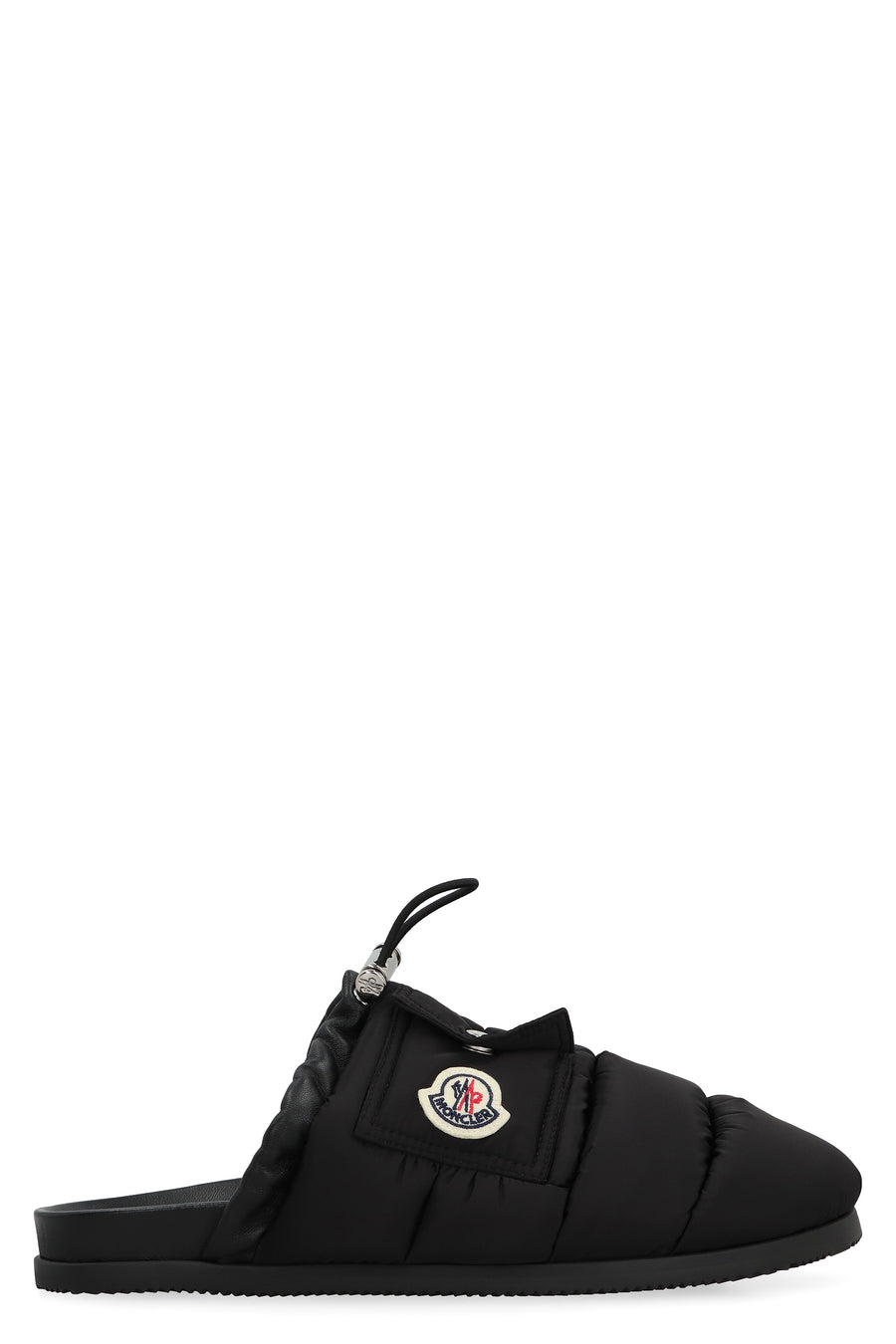 Moncler Mon Pocket Mules Black Polyamide Slippers