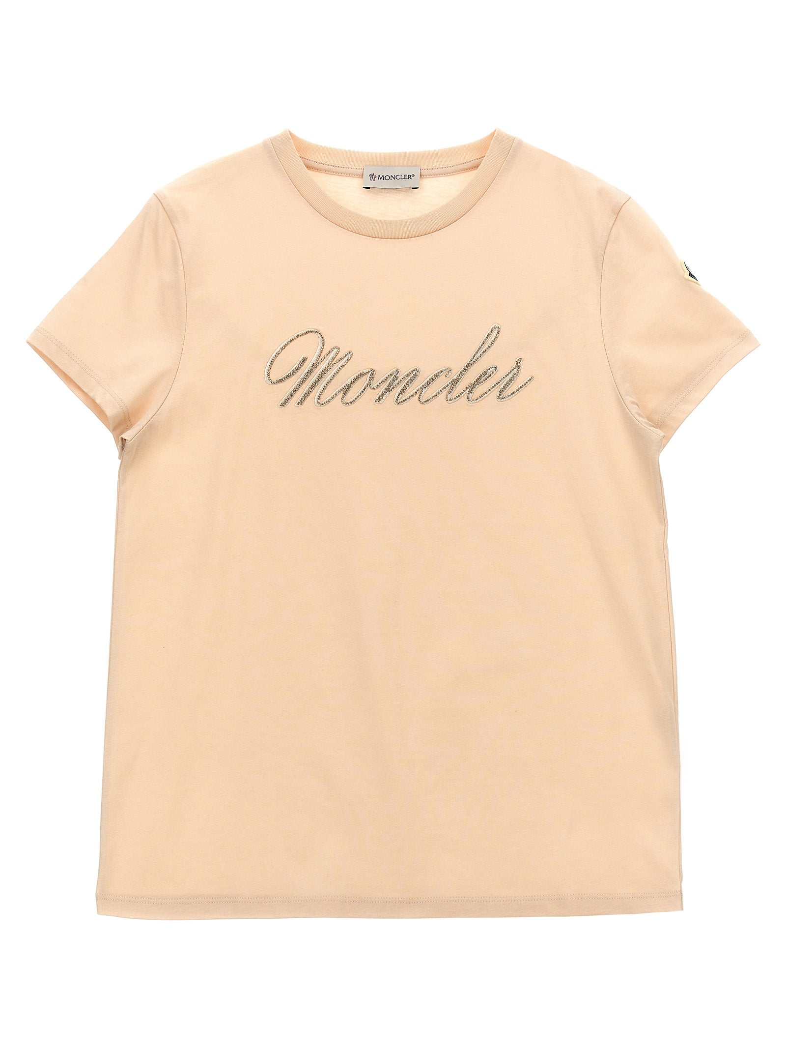 Logo embroidery t-shirt Pink Cotton