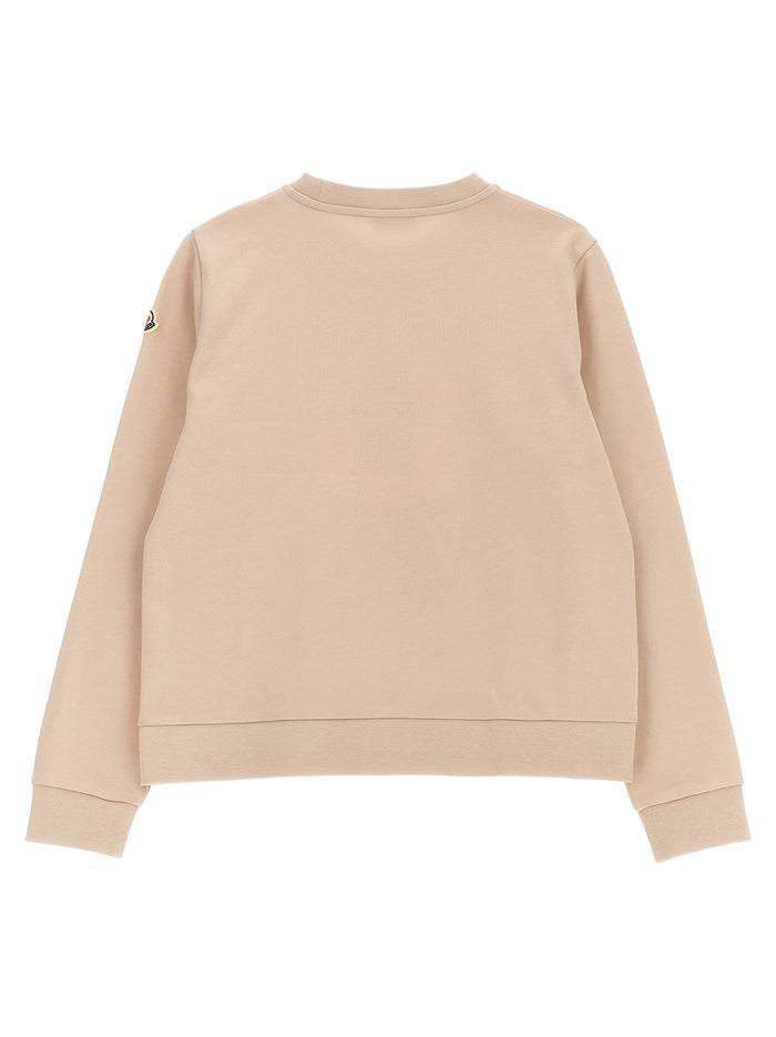 Rhinestone logo sweatshirt Pink Cotton
