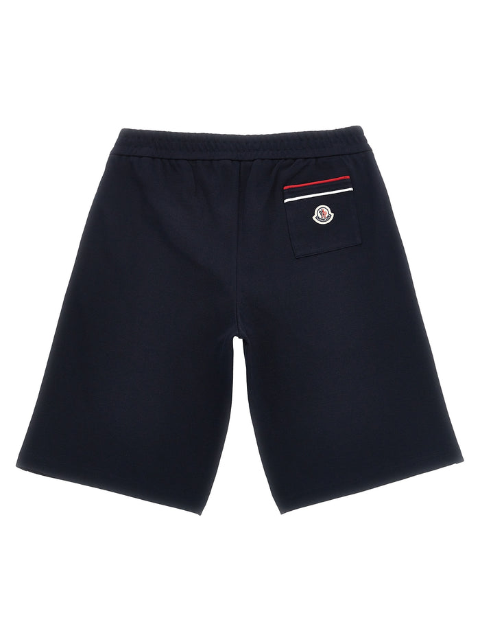 Tricolor bermuda shorts Blue Cotton Bermuda