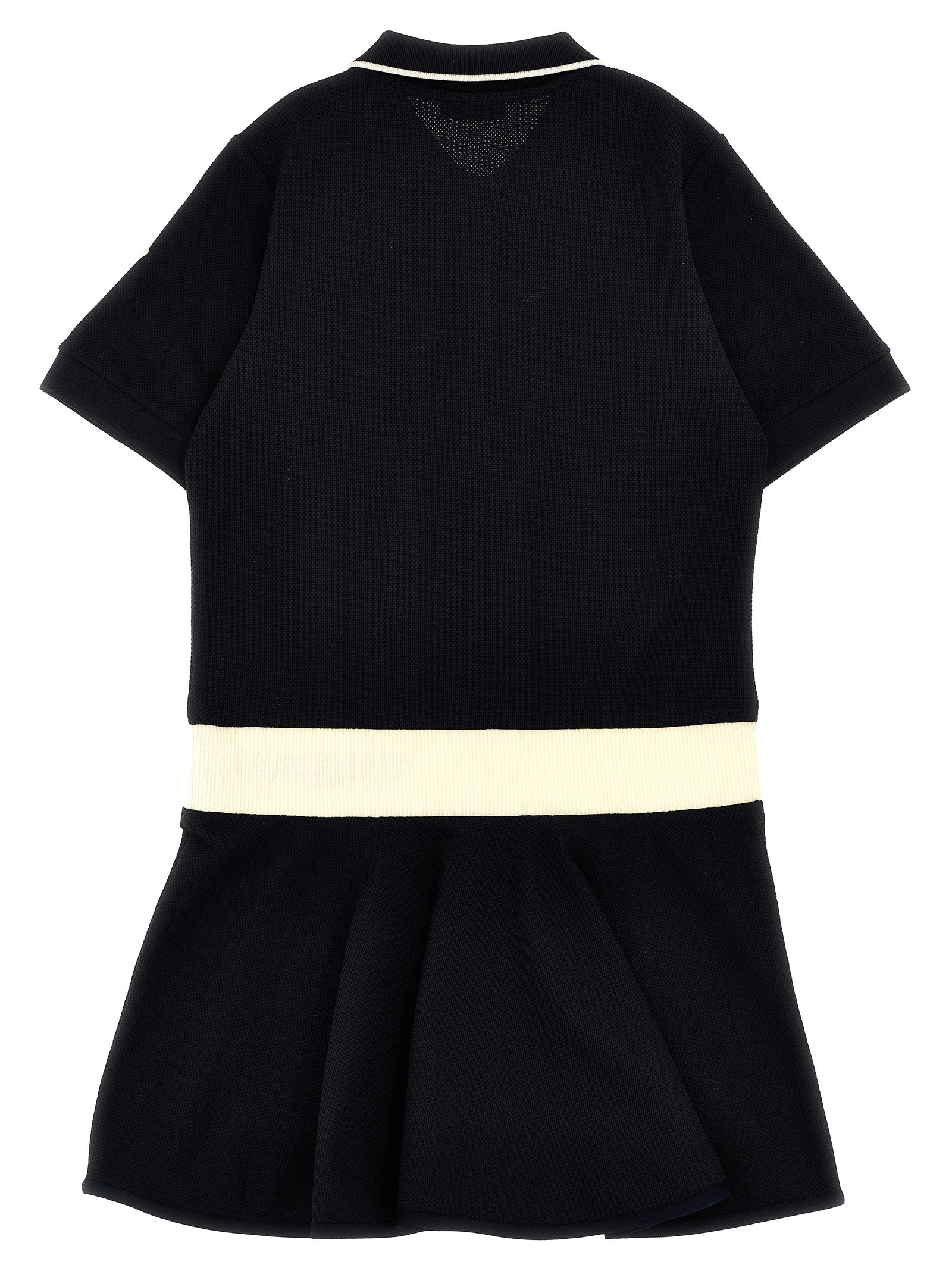 Piqué dress Blue Cotton Polyamide Elastane