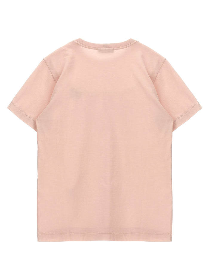 Logo badge T-shirt Pink Cotton