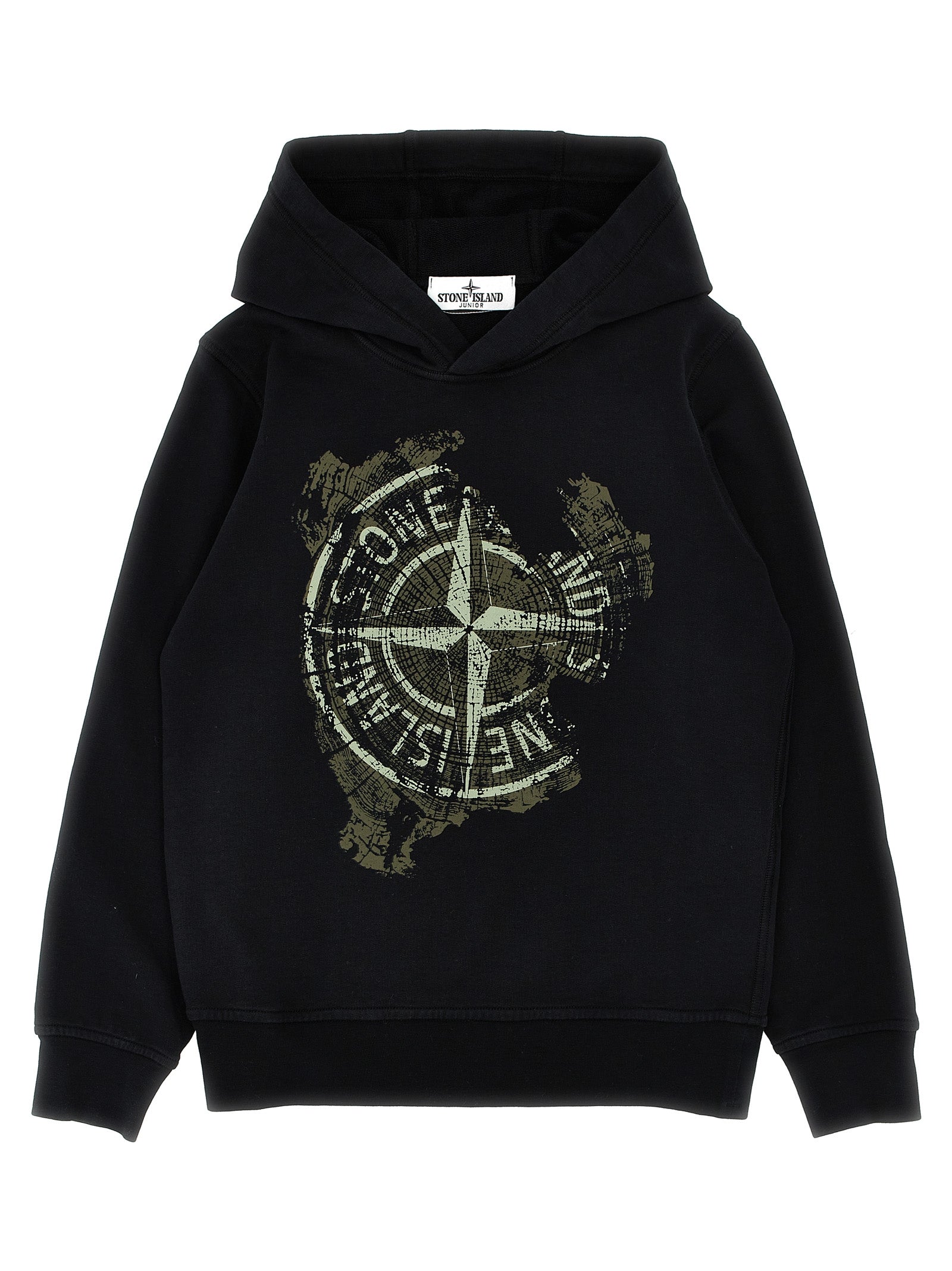 Printed hoodie Black Cotton Sweatshirt