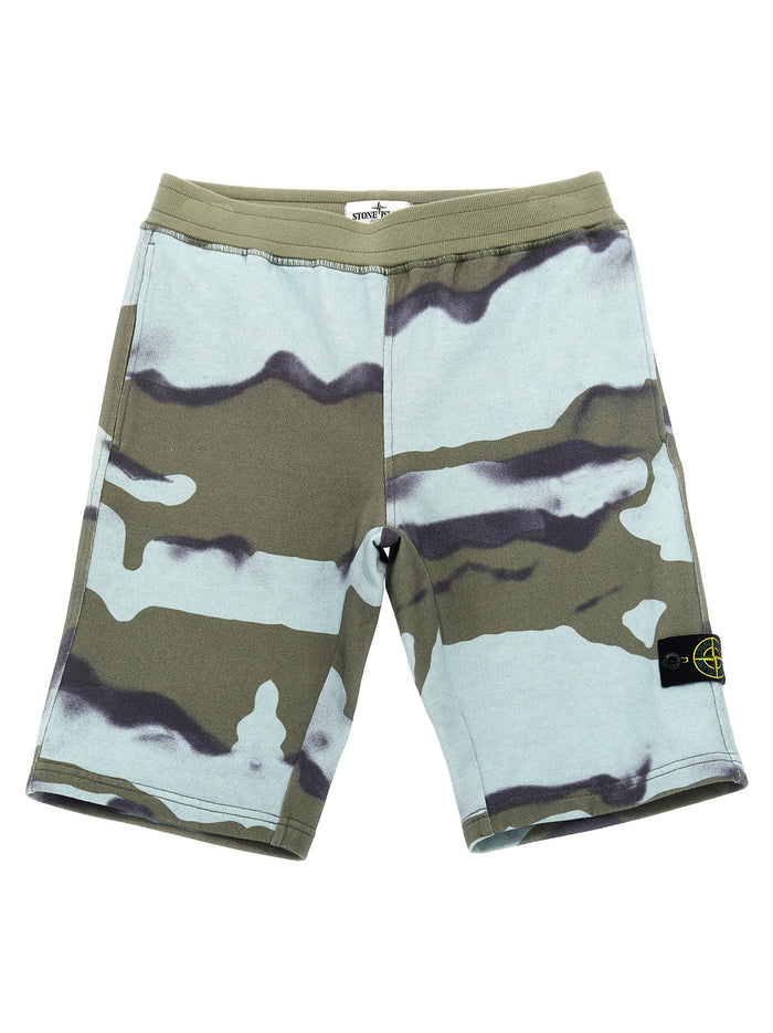 Logo badge bermuda shorts Multicolor Cotton Bermuda