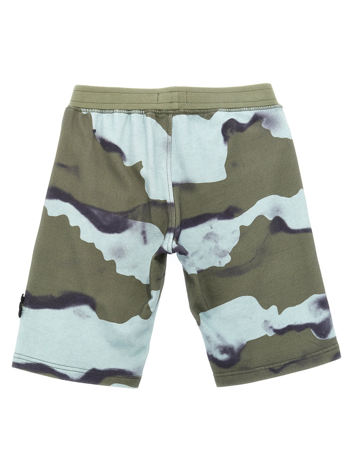 Logo badge bermuda shorts Multicolor Cotton Bermuda
