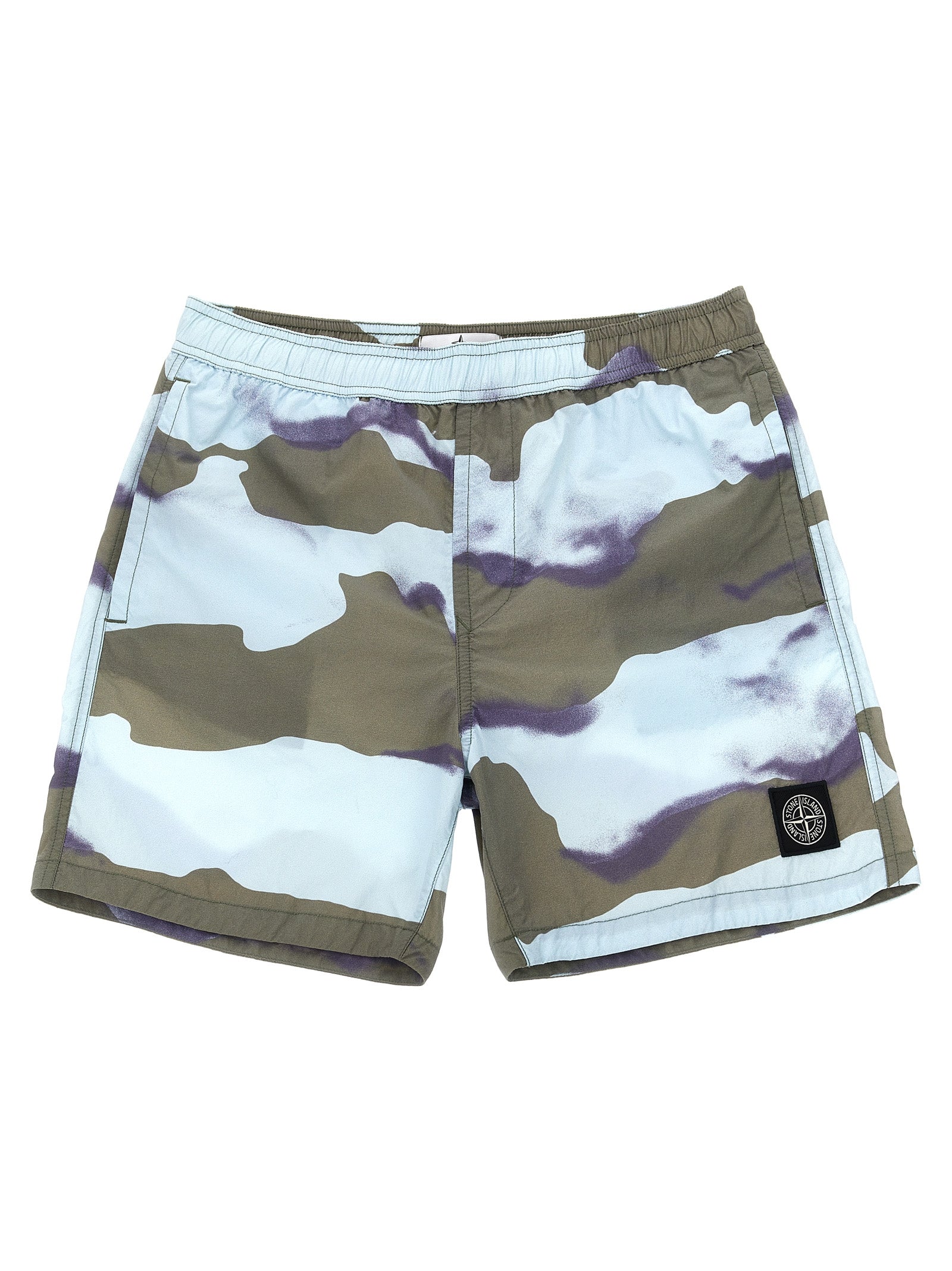 Logo patch swim shorts Multicolor Polyamide Beachwear