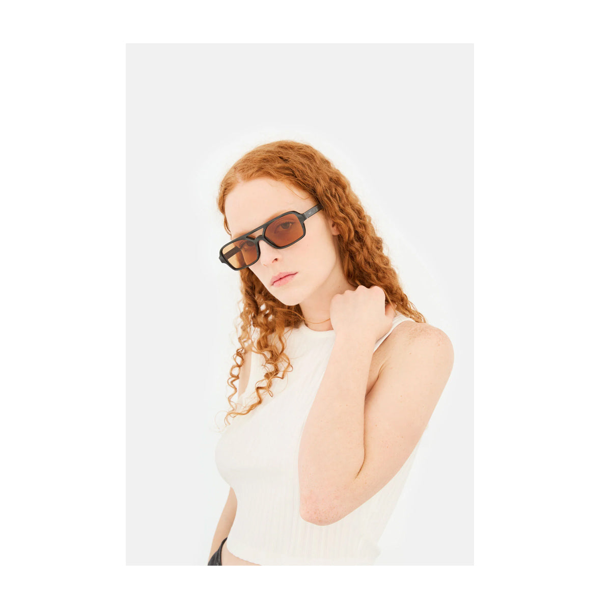 Retrosuperfuture VICO BLACK CAT Orange Nero Acetate Occhiali Da Sole