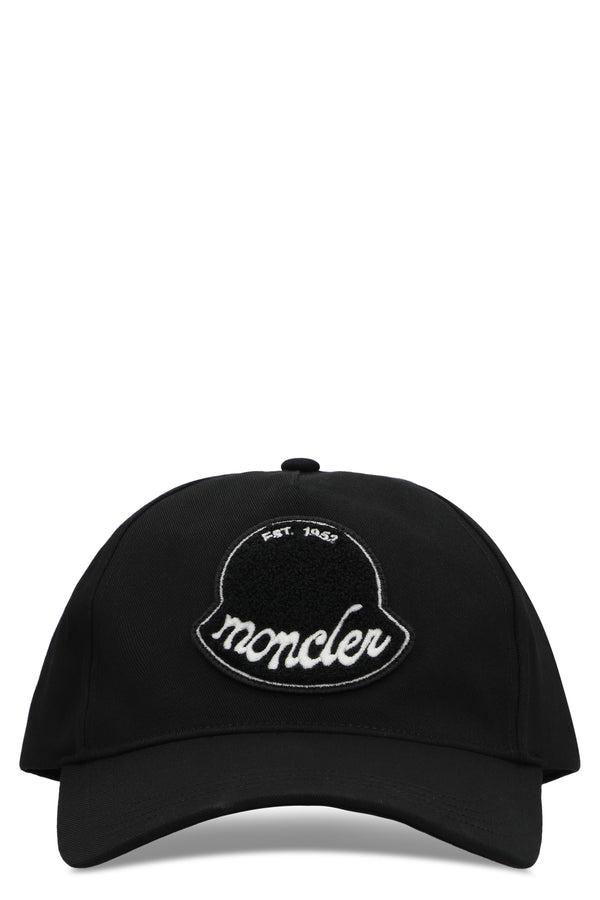 Baseball Cap With Logo Black Cotton Hat