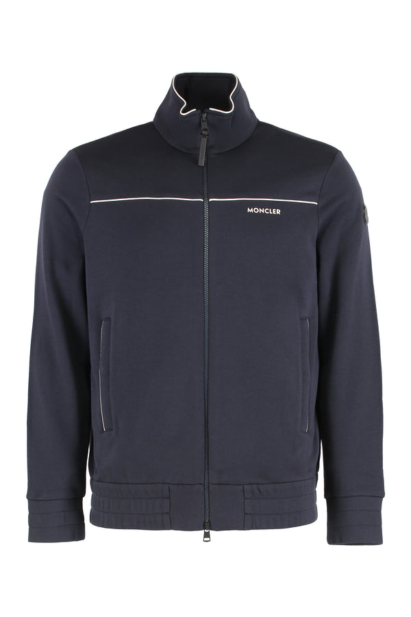 Full-Zip Hoodie Cotton Blend Blue