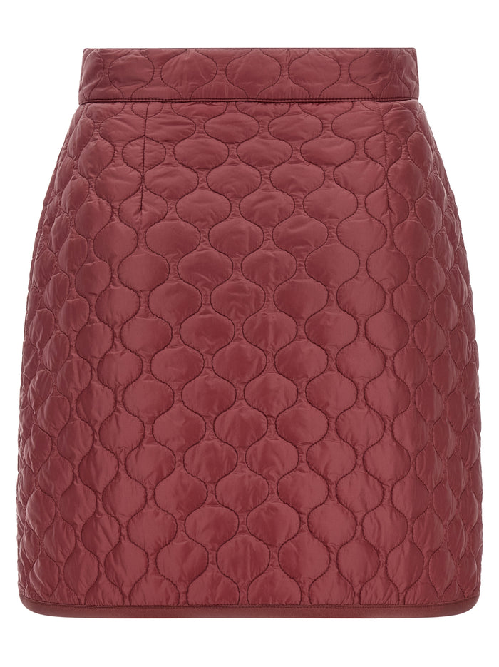 Square quilting skirt Bordeaux Polyamide