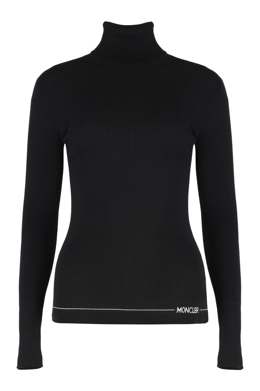 Wool Turtleneck Sweater Black Virgin