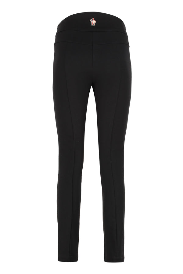 High-Waist Twill Trousers Black Polyamide (nylon) Track Pants
