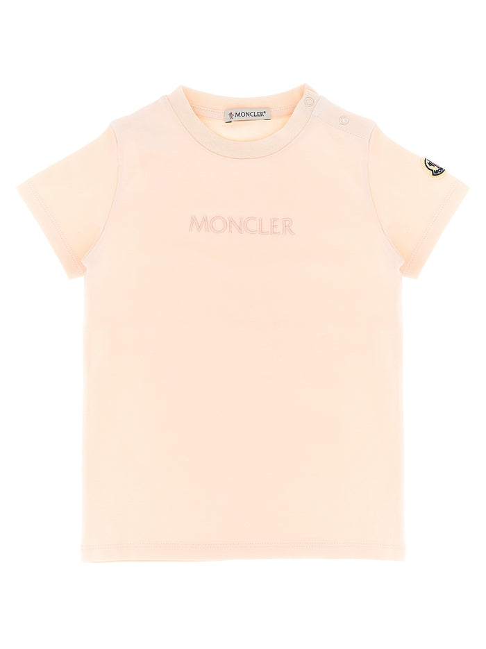 Logo embroidery t-shirt Pink Cotton