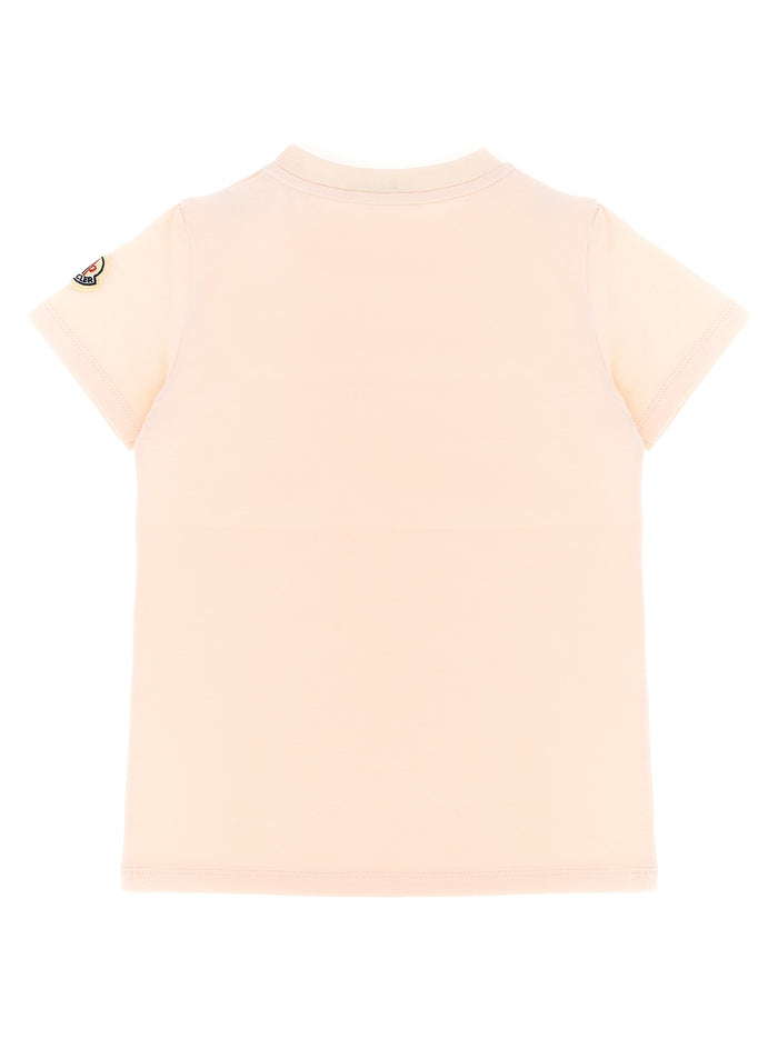Logo embroidery t-shirt Pink Cotton