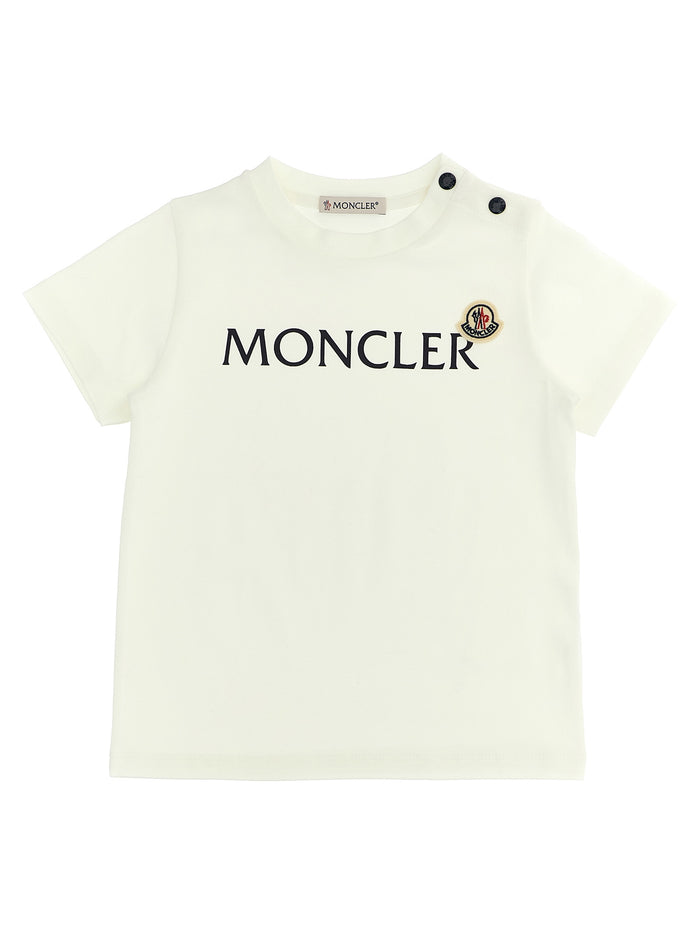 Logo T-shirt White/black Cotton