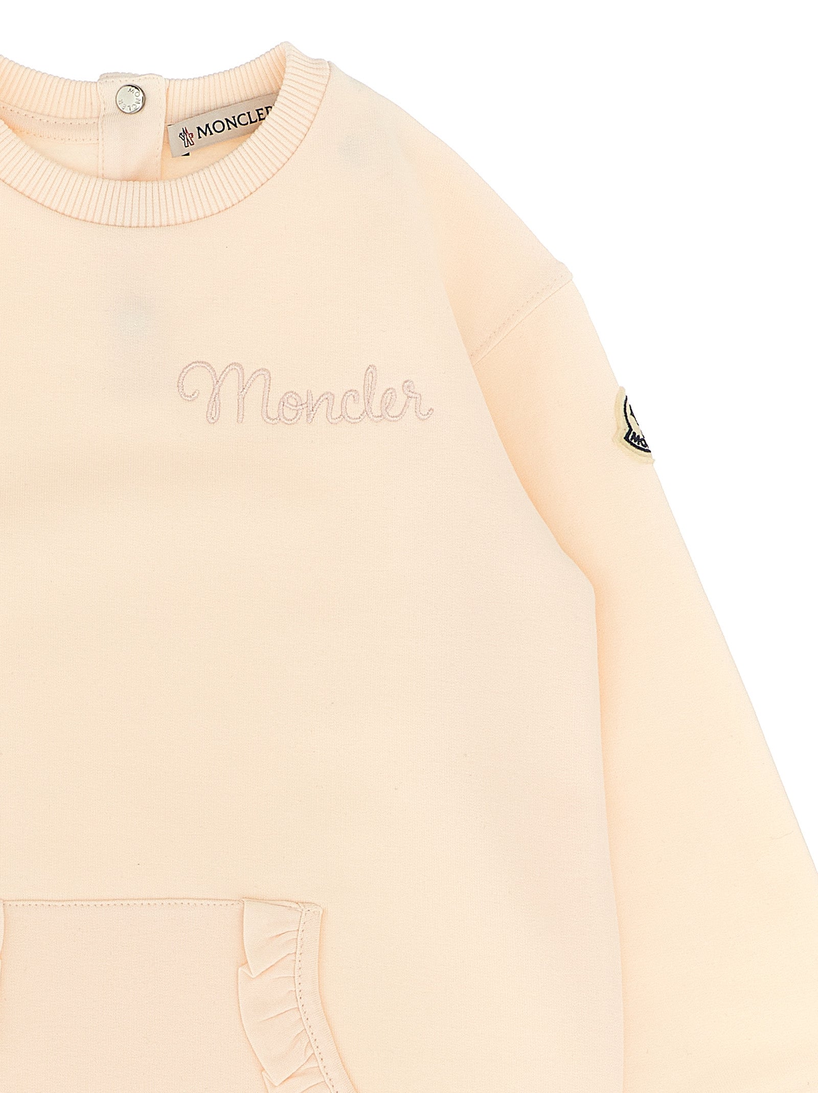 Logo embroidery dress Pink Cotton