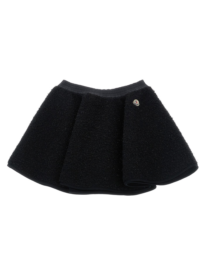 Metallic teddy skirt Black Polyester