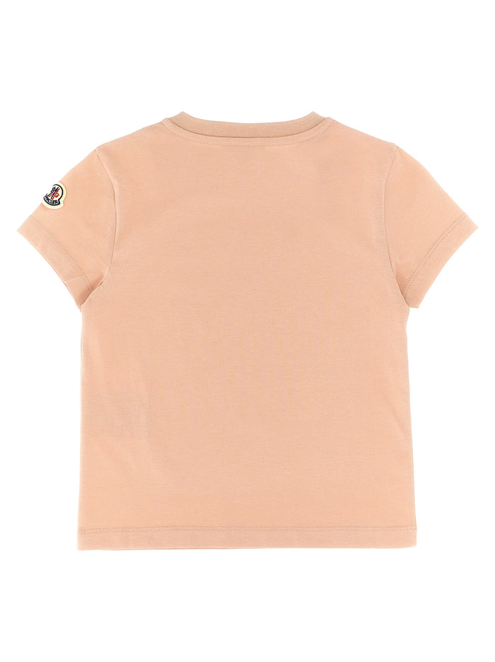 Logo embroidery t-shirt Pink Cotton