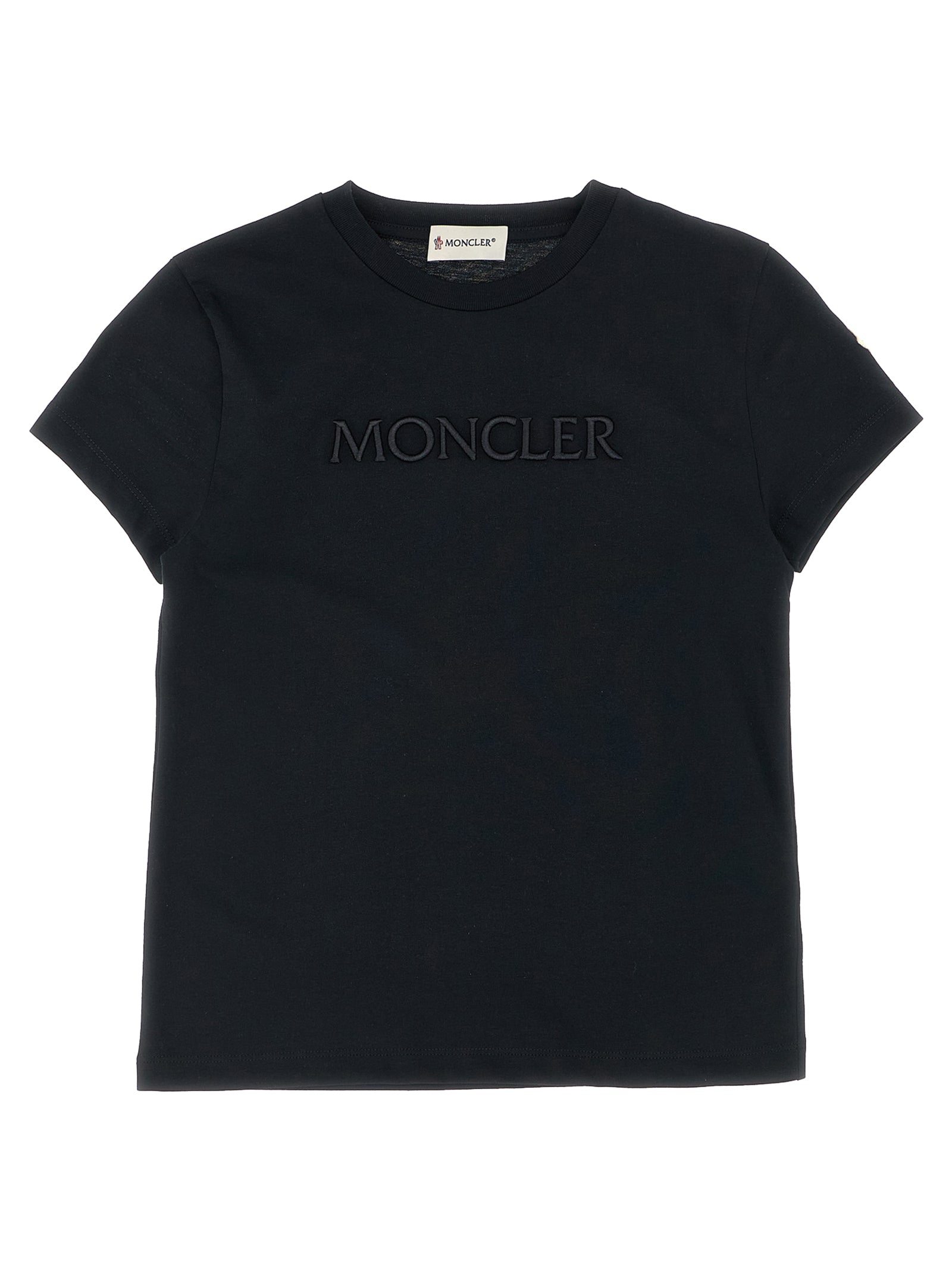 Logo embroidery t-shirt Black Cotton