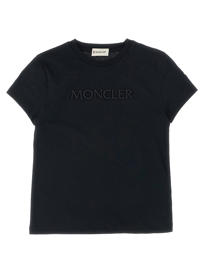 Logo embroidery t-shirt Black Cotton