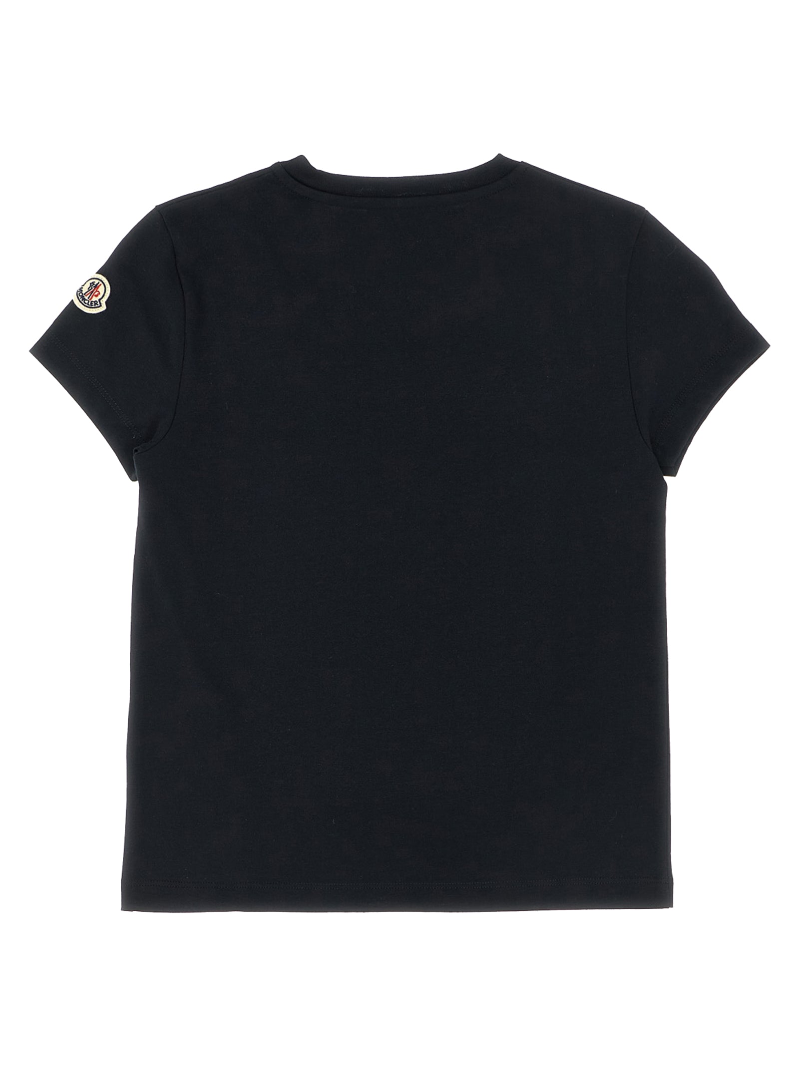 Logo embroidery t-shirt Black Cotton