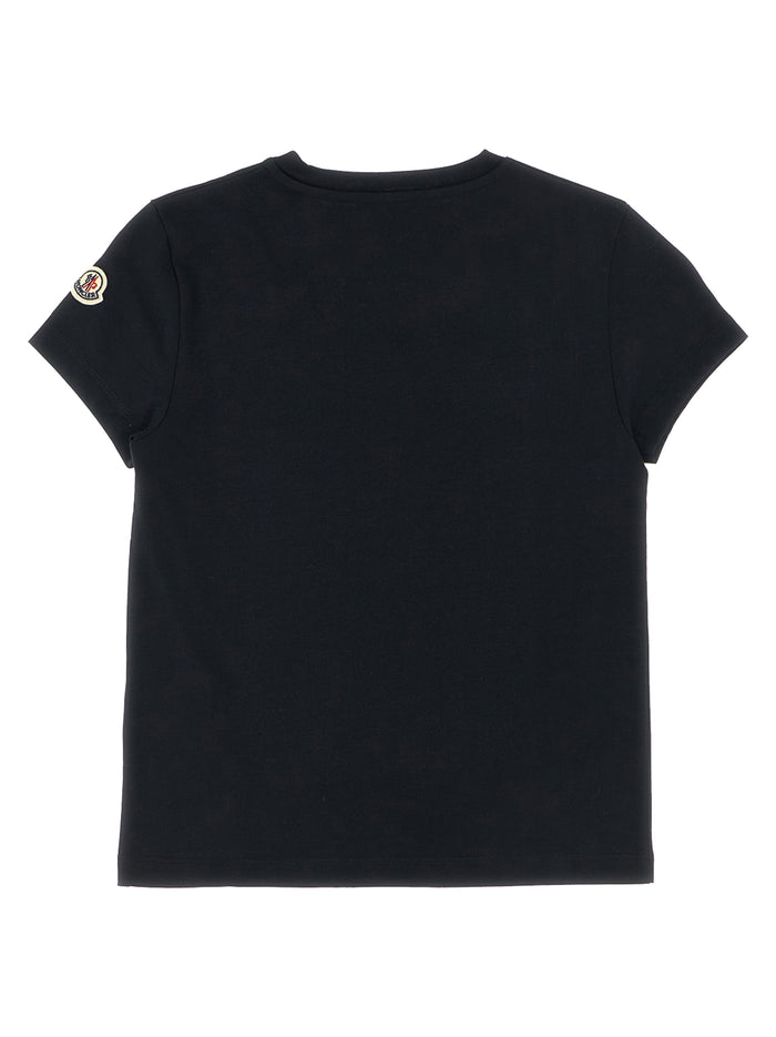 Logo embroidery t-shirt Black Cotton