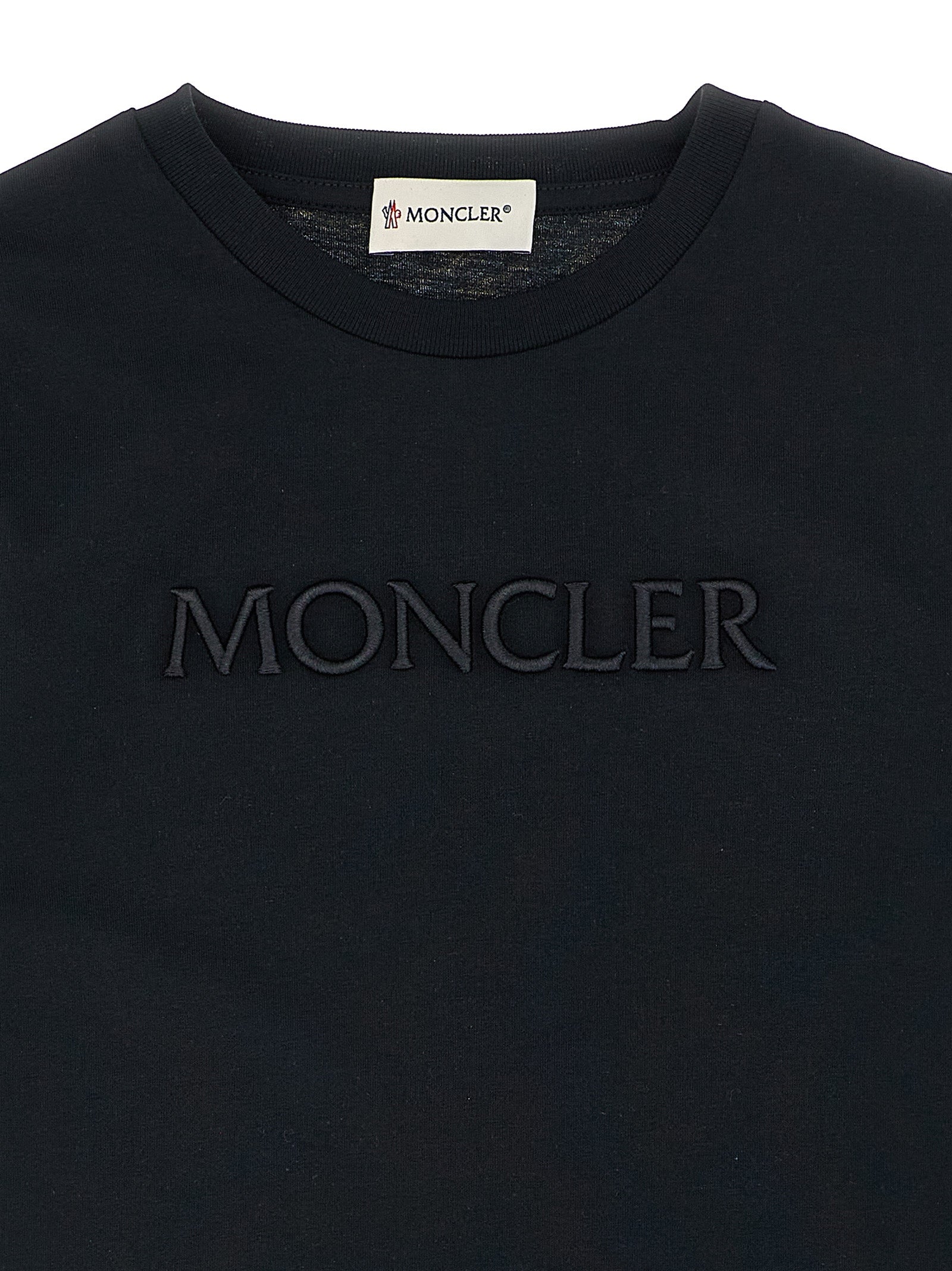 Logo embroidery t-shirt Black Cotton