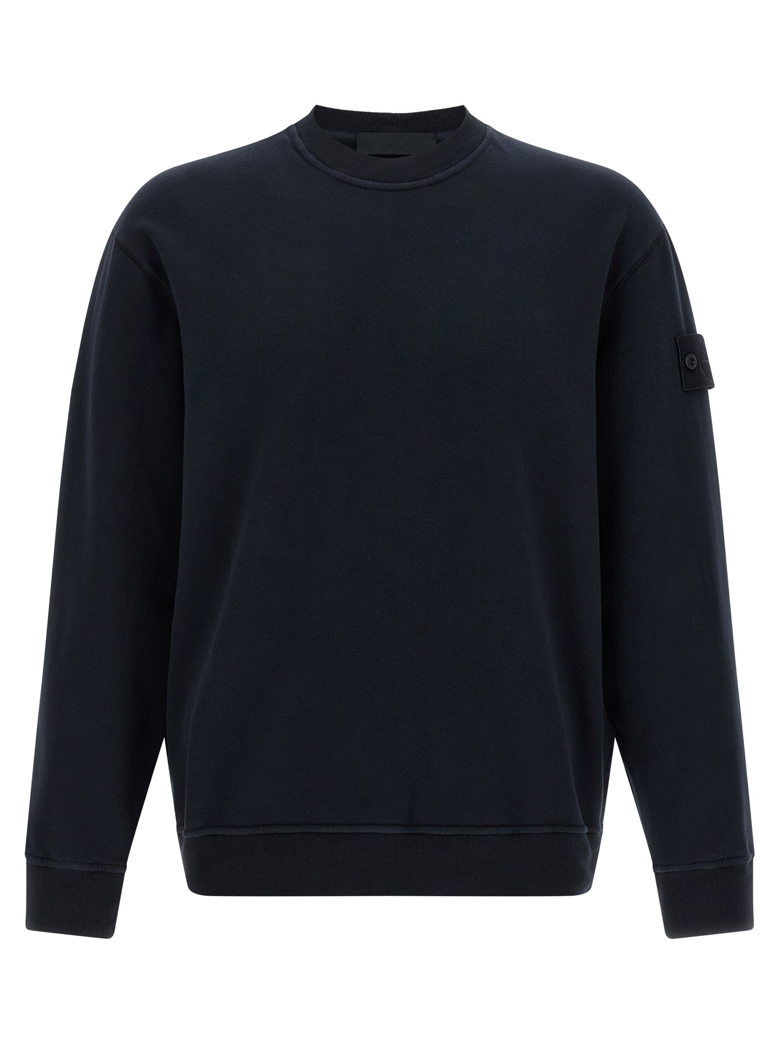 Logo Badge Sweatshirt Blue Cotton