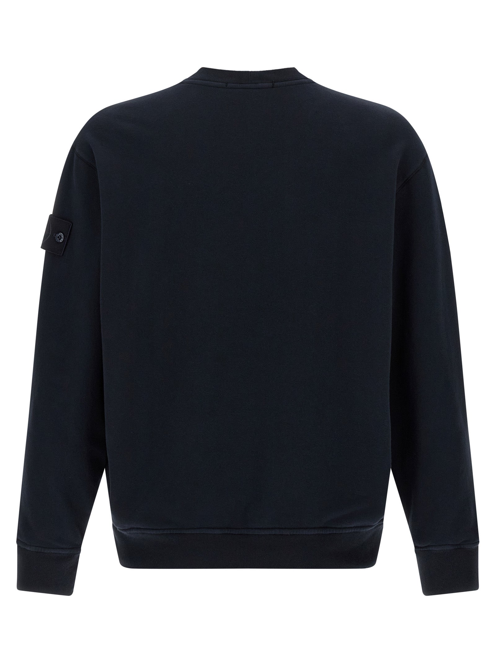 Logo Badge Sweatshirt Blue Cotton