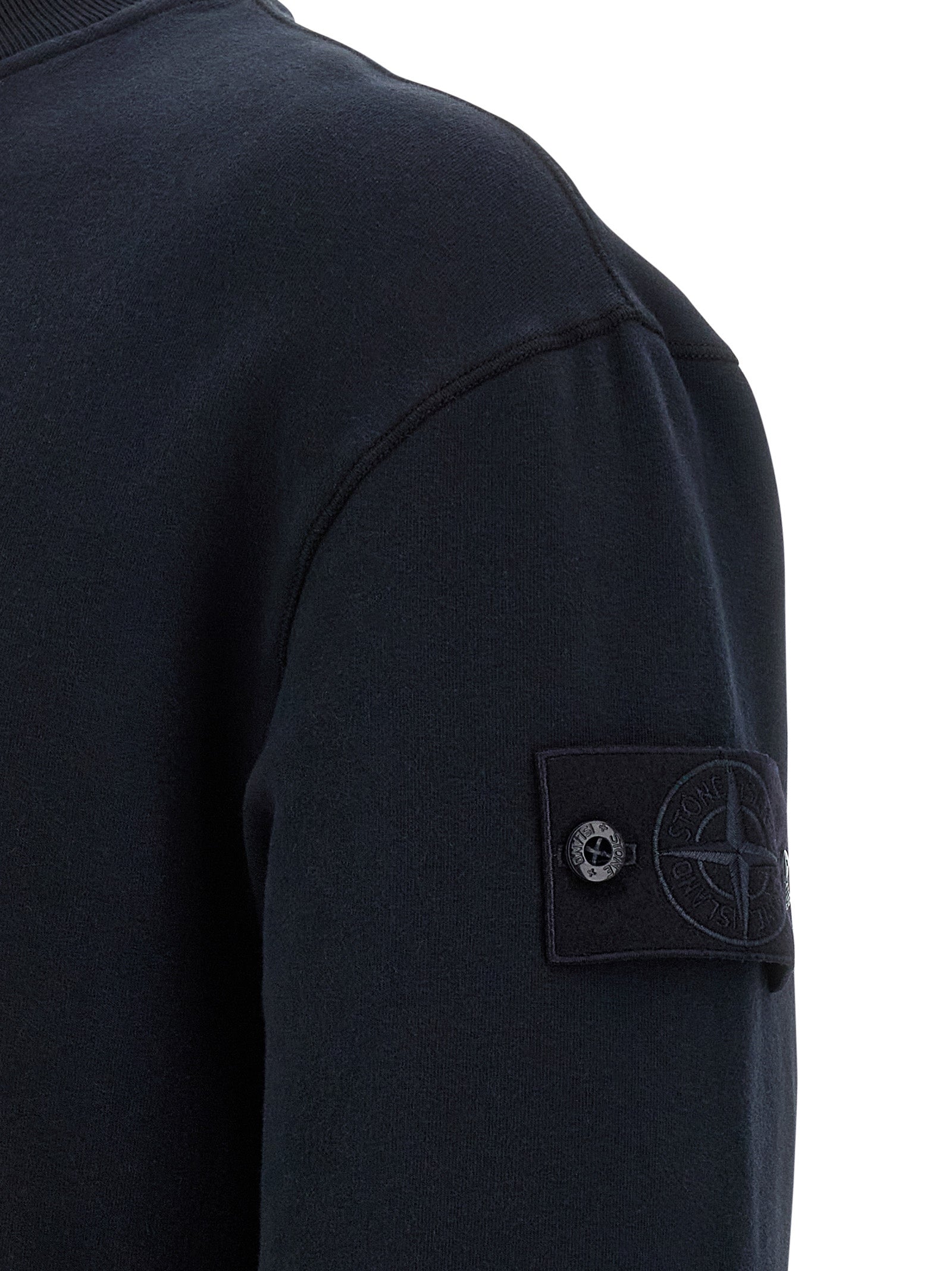 Logo Badge Sweatshirt Blue Cotton