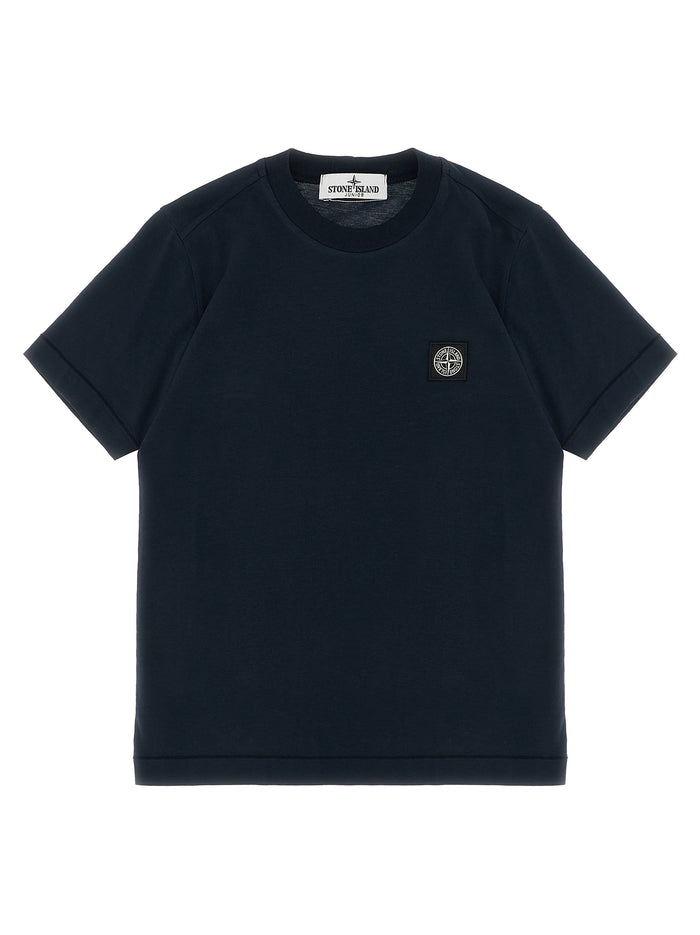 Logo patch t-shirt Blue Cotton