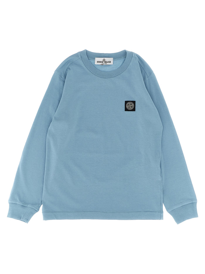 Logo patch t-shirt Light Blue Cotton