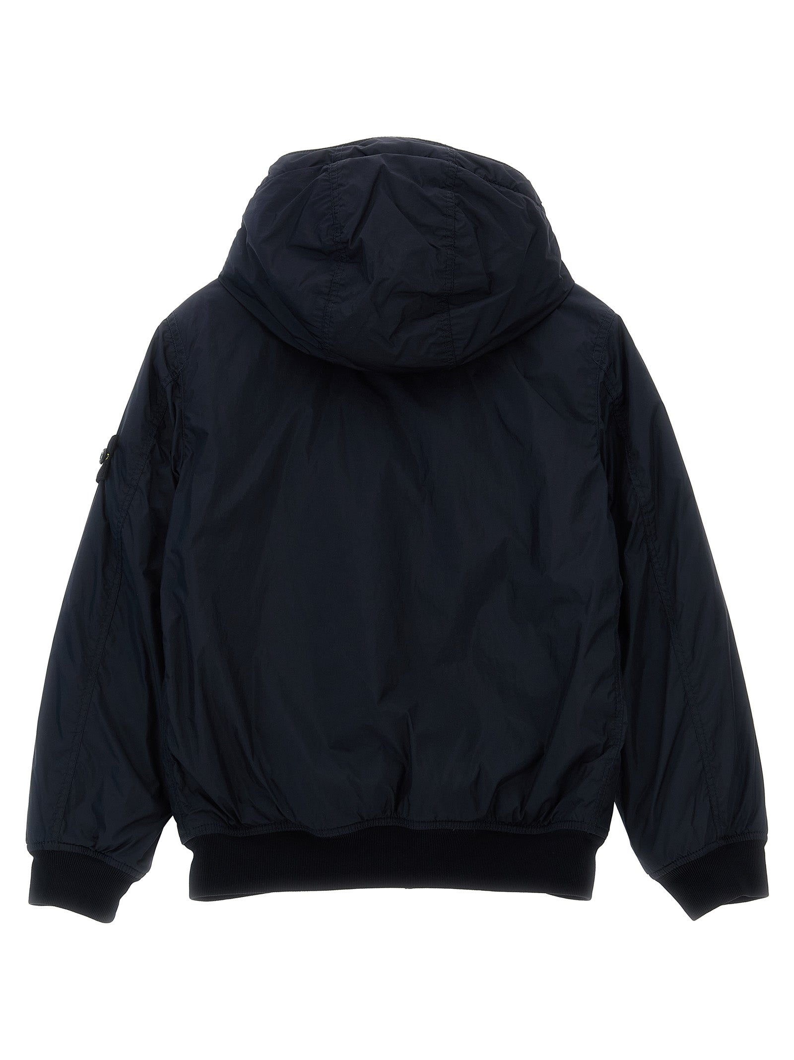 Logo badge jacket Blue Polyamide Down Jacket, Parka, Casual