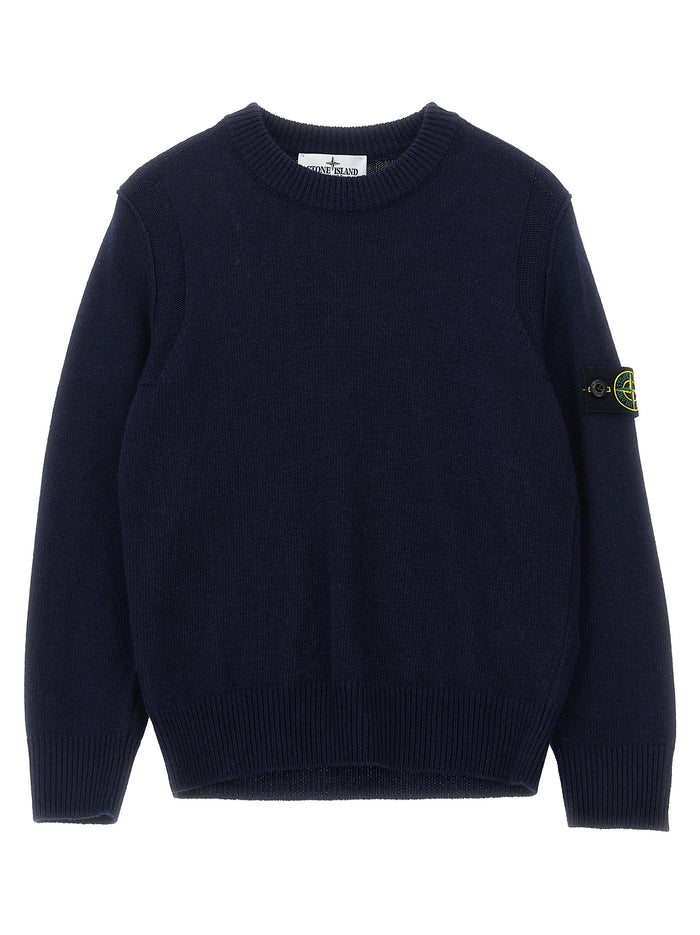 Logo badge sweater Blue Sweater, Cardigans