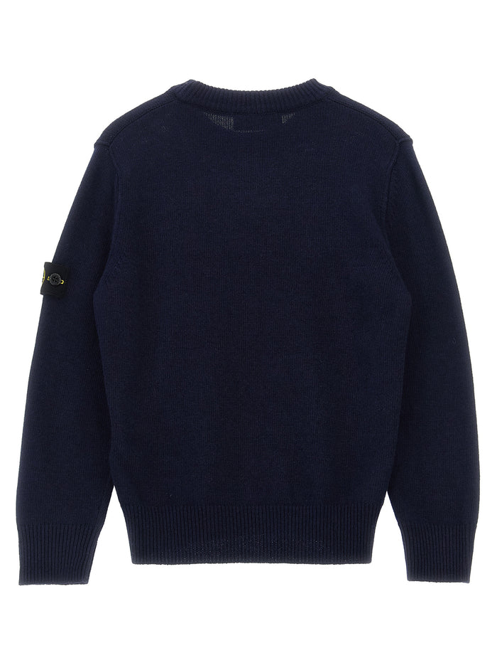 Logo badge sweater Blue Sweater, Cardigans
