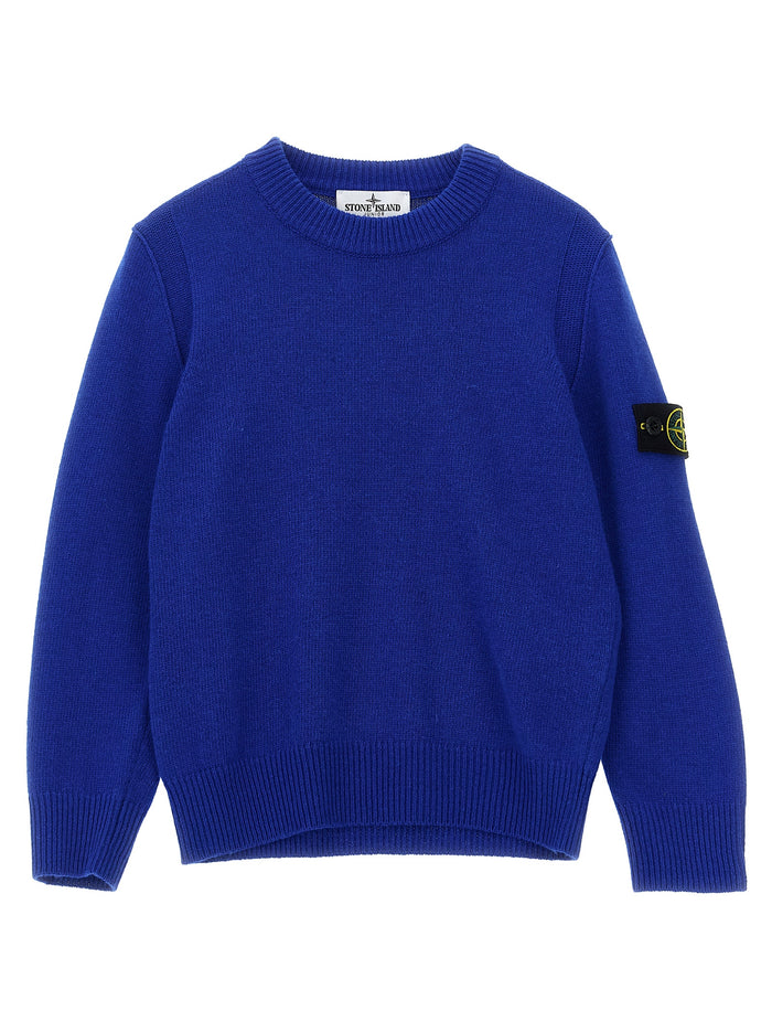 Logo badge sweater Blue Sweater, Cardigans