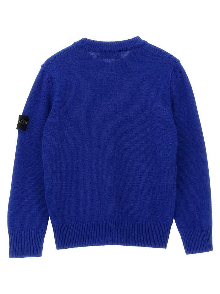 Logo badge sweater Blue Sweater, Cardigans