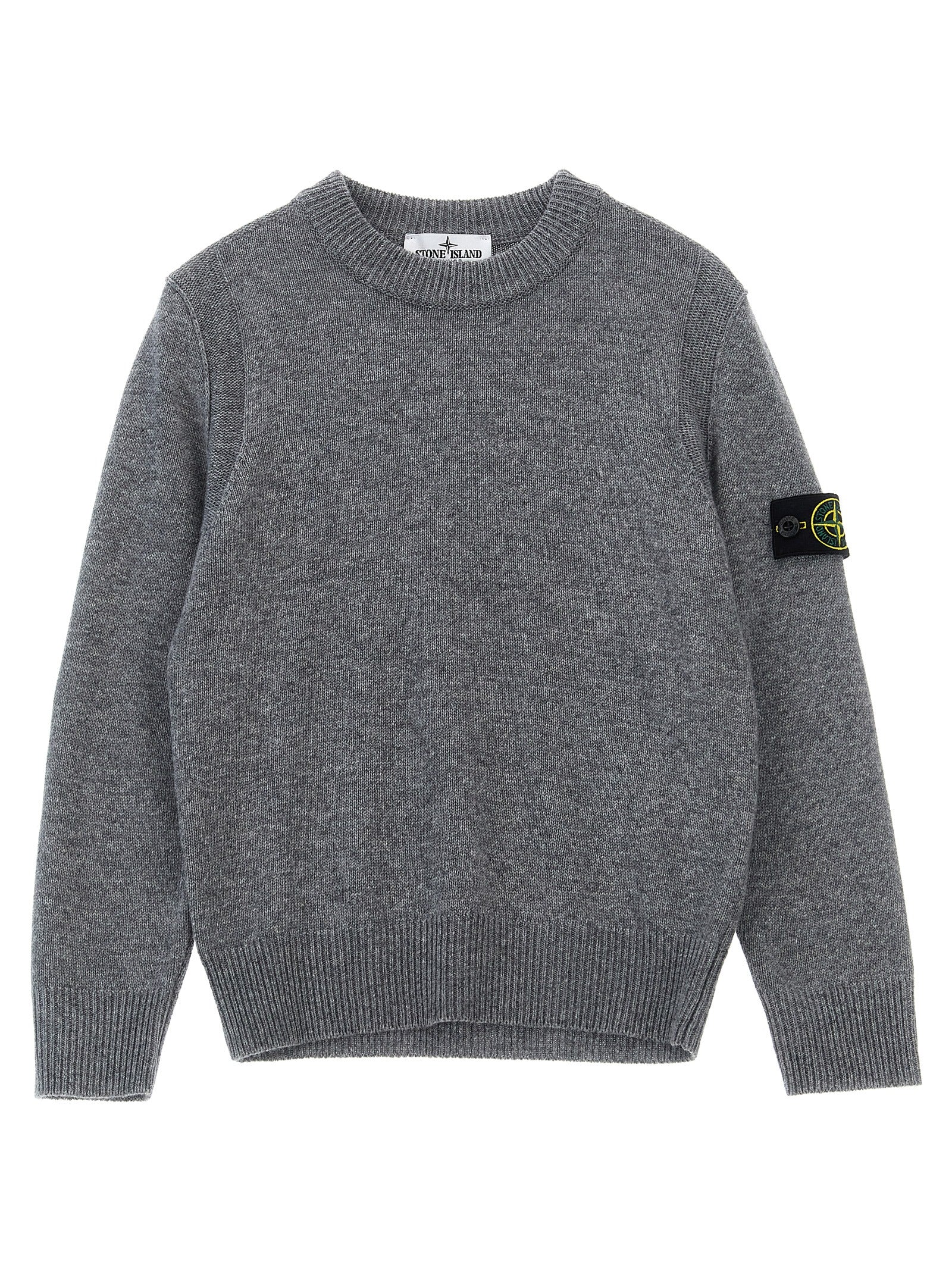 Logo badge sweater Gray Sweater, Cardigans