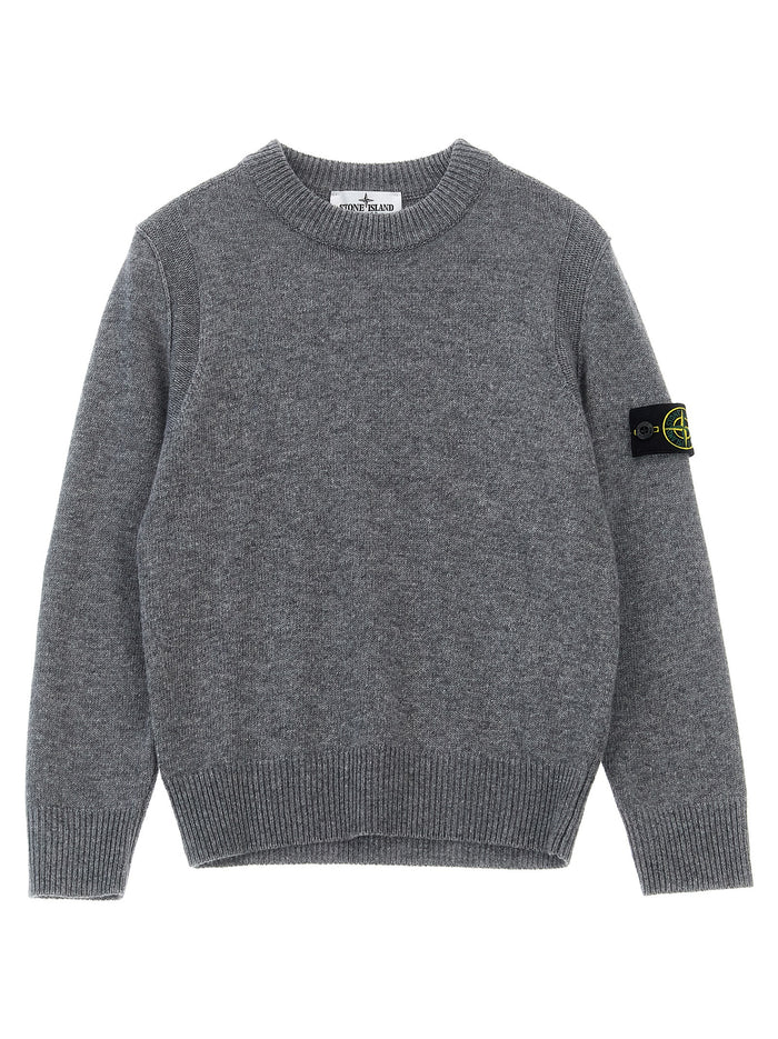 Logo badge sweater Gray Sweater, Cardigans