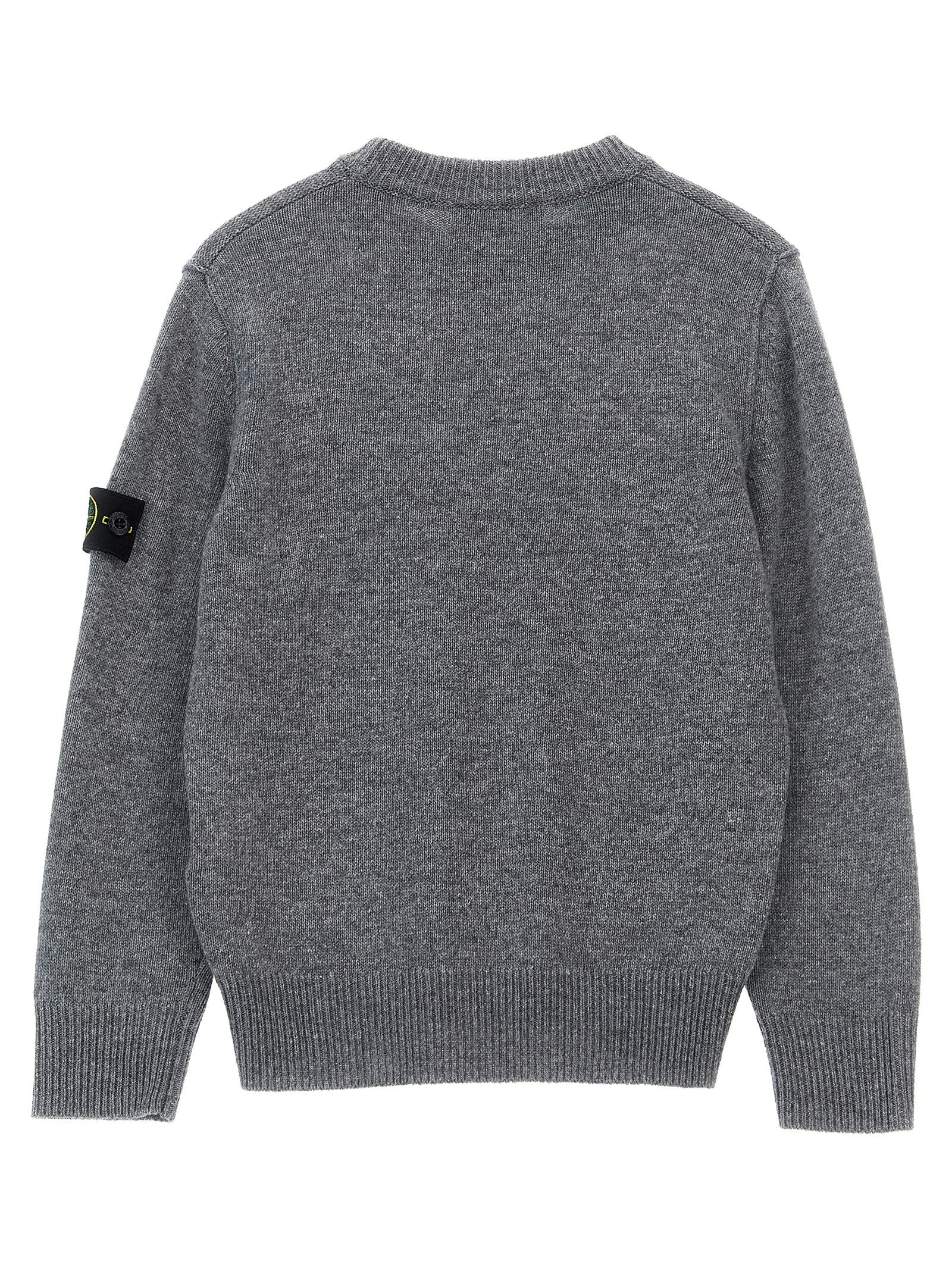 Logo badge sweater Gray Sweater, Cardigans