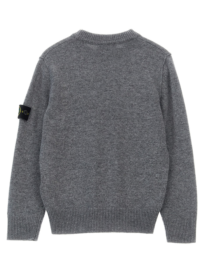 Logo badge sweater Gray Sweater, Cardigans