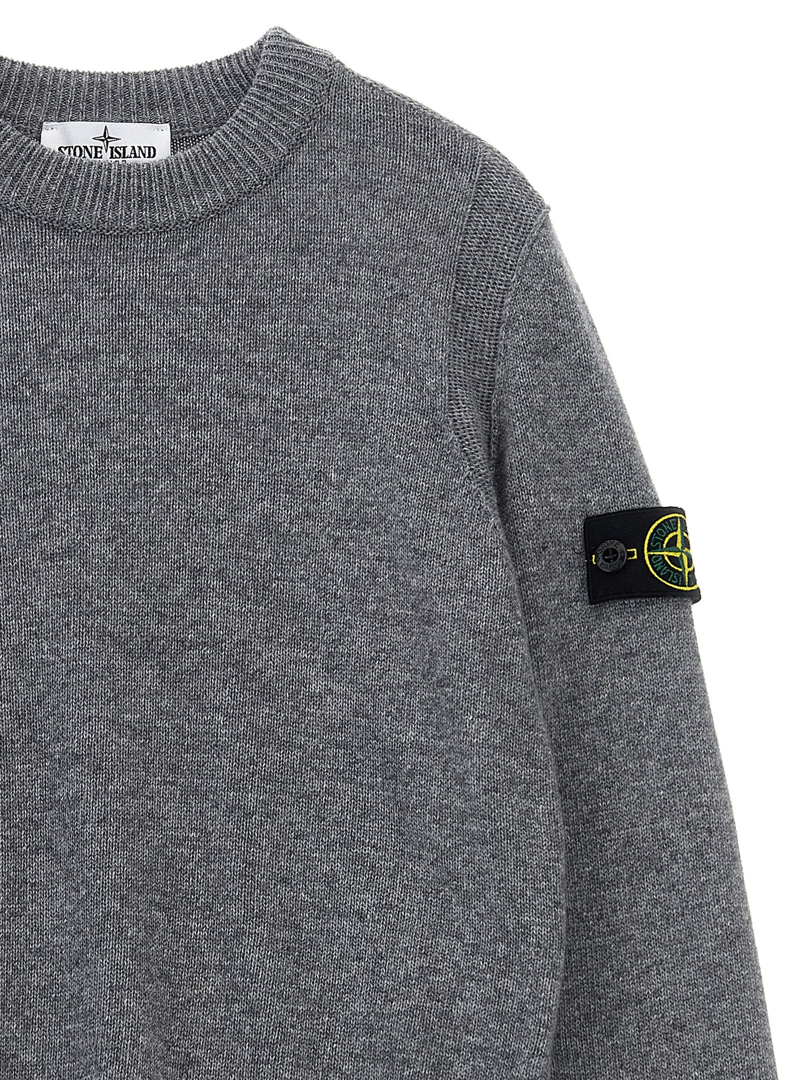 Logo badge sweater Gray Sweater, Cardigans
