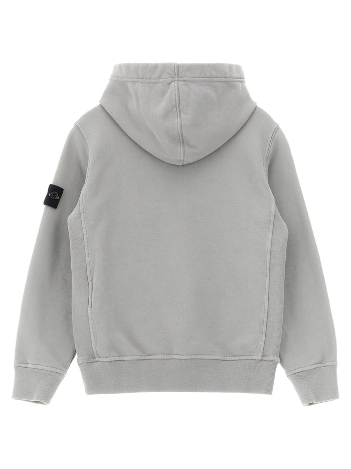 Logo badge hoodie Gray Cotton Sweatshirt